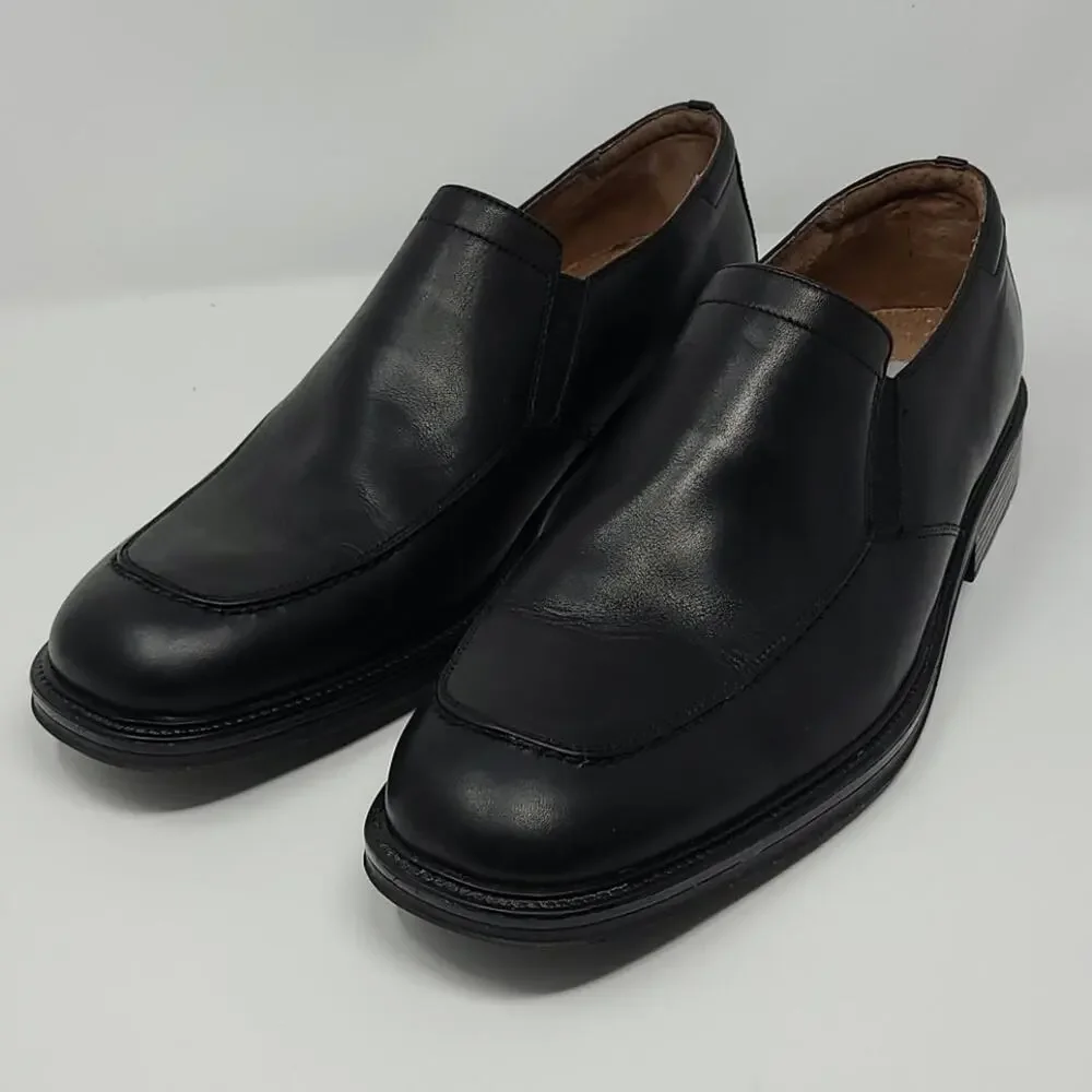 Bostonian Black Leather Loafers Slip On Men's Shoes Size 13M